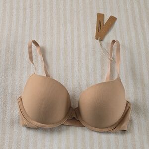 SKIMS Fits Everybody Push Up Demi Bra Size:30C Clay
